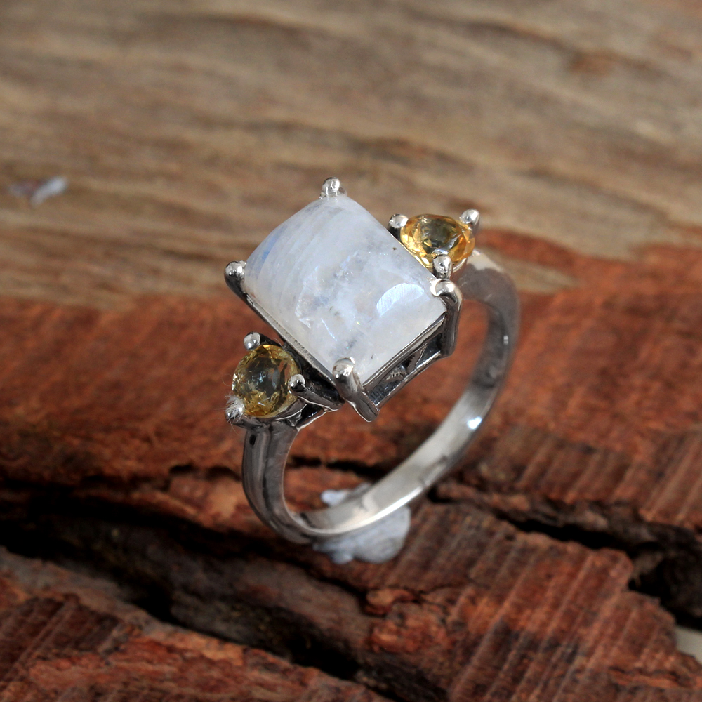 Birthstone Ring Citrine Ring Fashion Jewelry Handmade Jewelry Silver Ring Statement Ring Women Jewelry