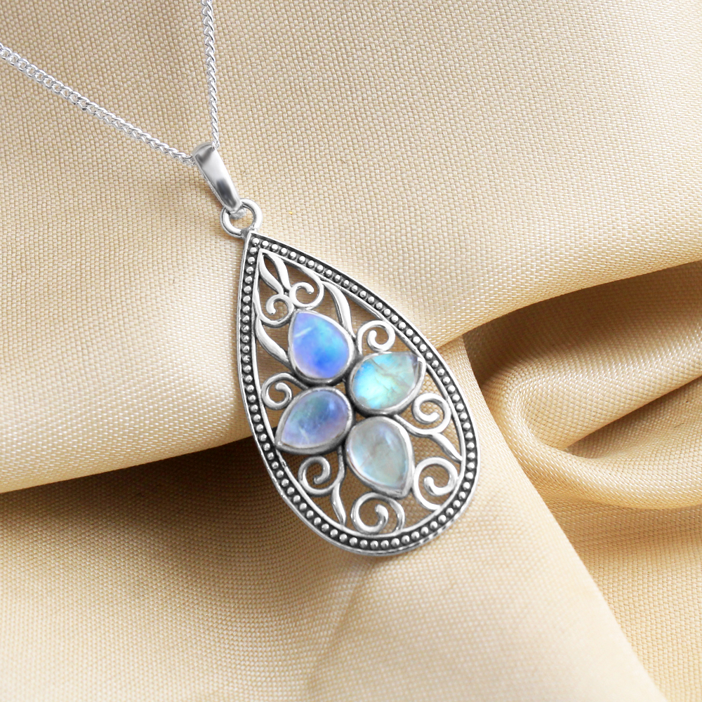 Fashion Jewelry Gift For Her Handmade Jewelry Moonstone Pendant Silver Jewelry Silver Necklace Women Jewelry