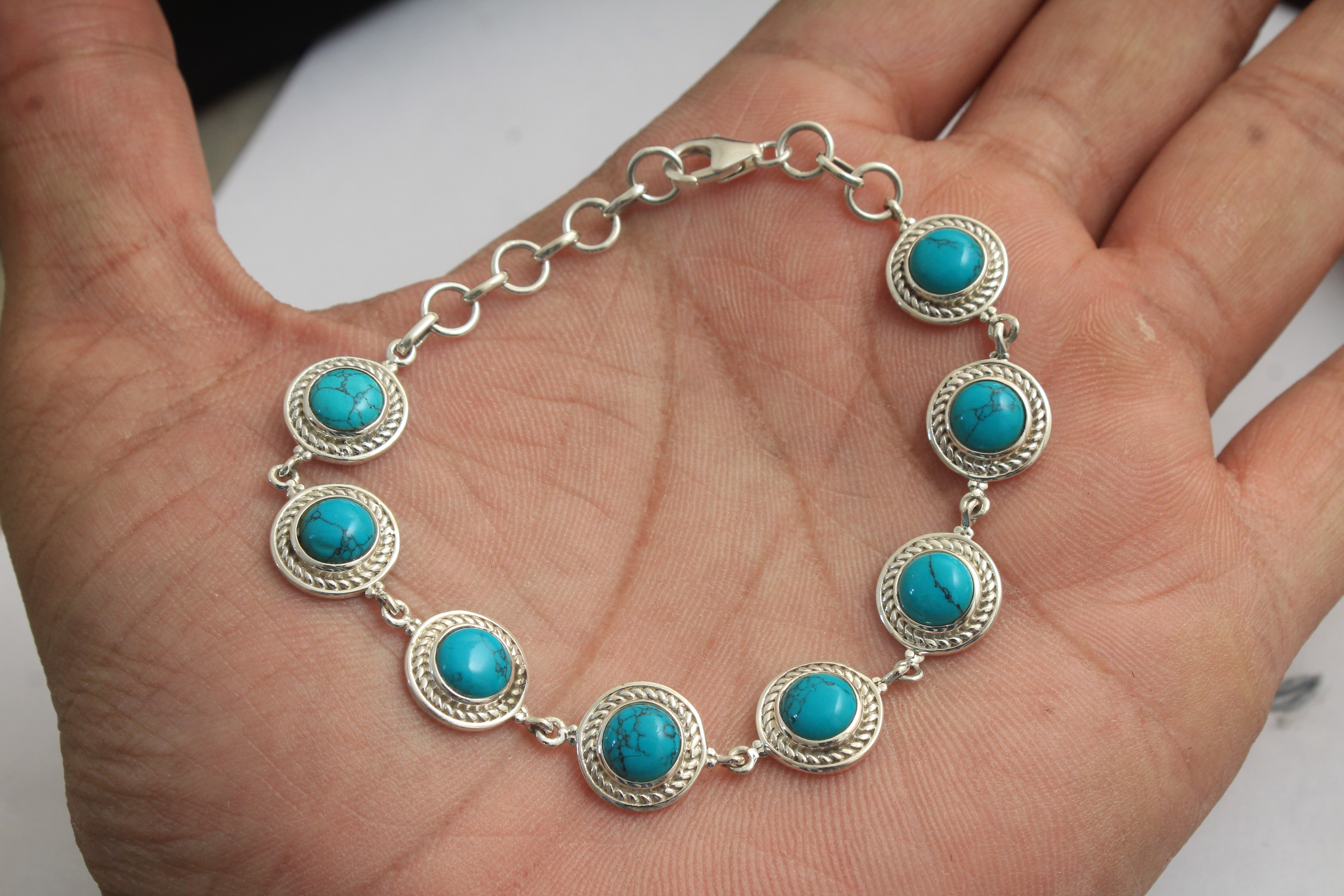 Fashion Jewelry Gift For Her Handmade Jewelry Silver Bracelet Statement Jewelry Turquoise Bracelet