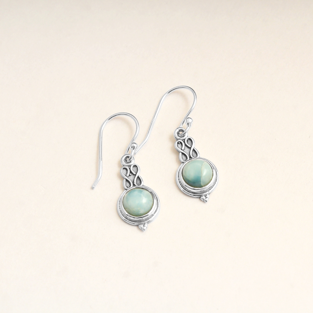 Fashion Jewelry Gemstone Jewelry Gift For Her Handmade Jewelry Larimar Earring Silver Jewelry Women Earring