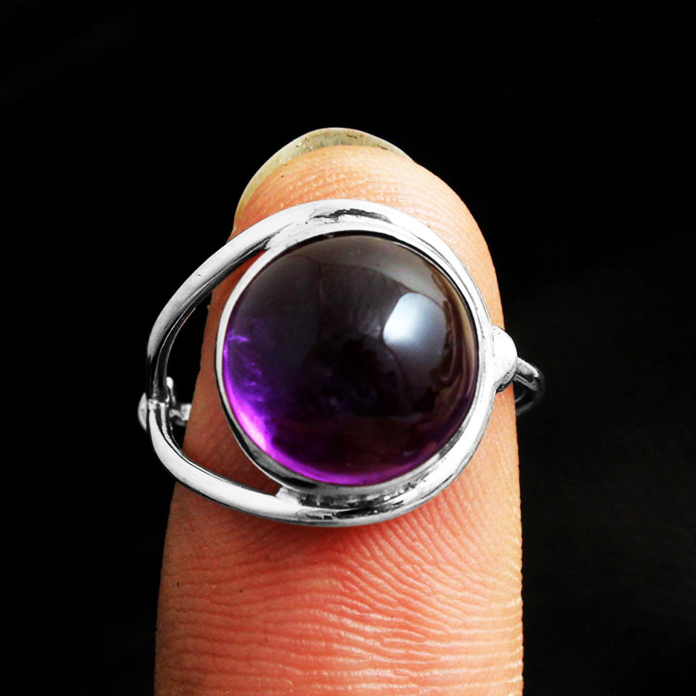 Amethyst Ring Silver  Ring Woman Ring