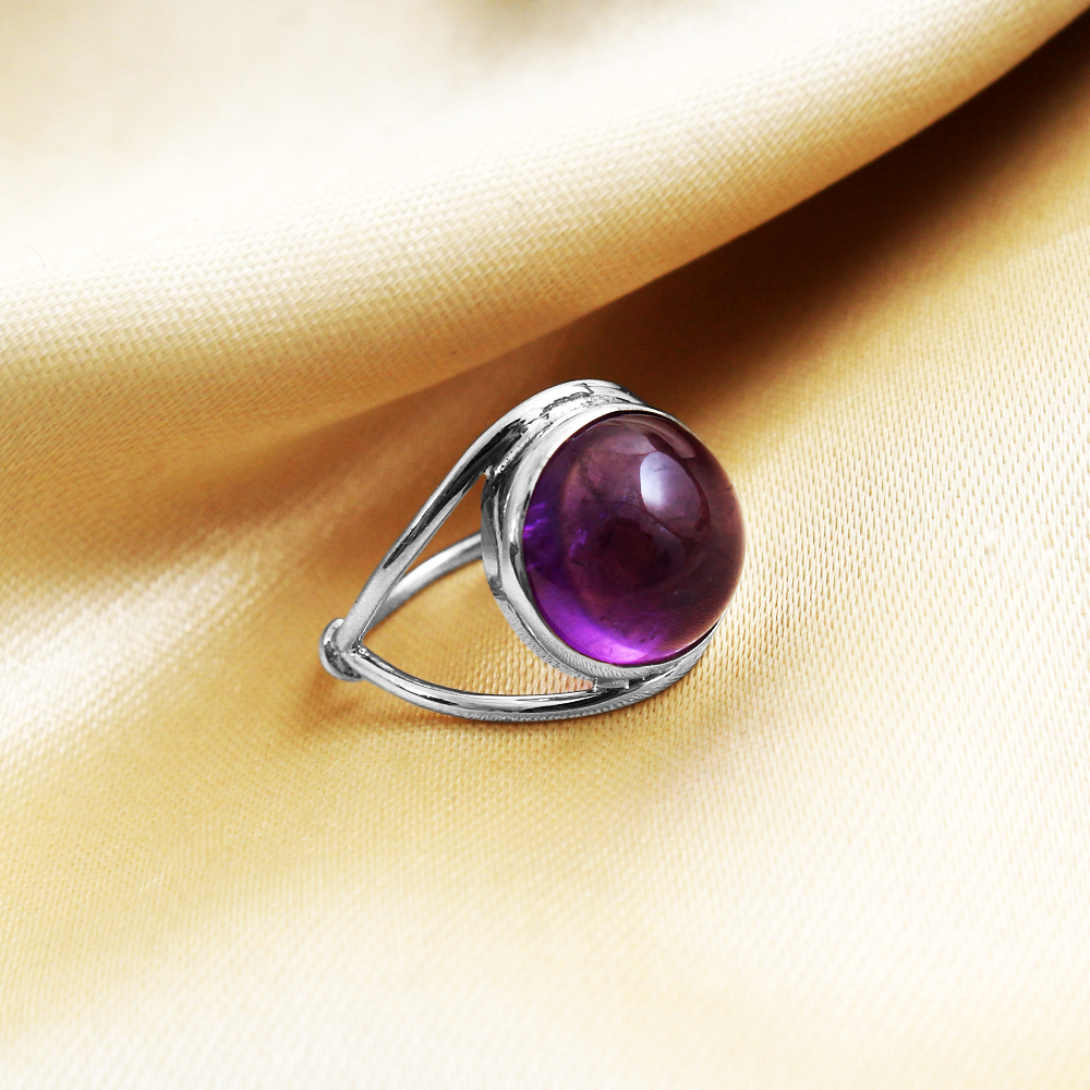 Amethyst Ring Silver  Ring Woman Ring