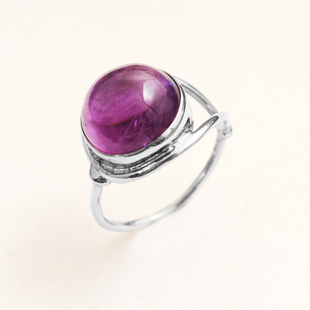 Amethyst Ring Silver  Ring Woman Ring