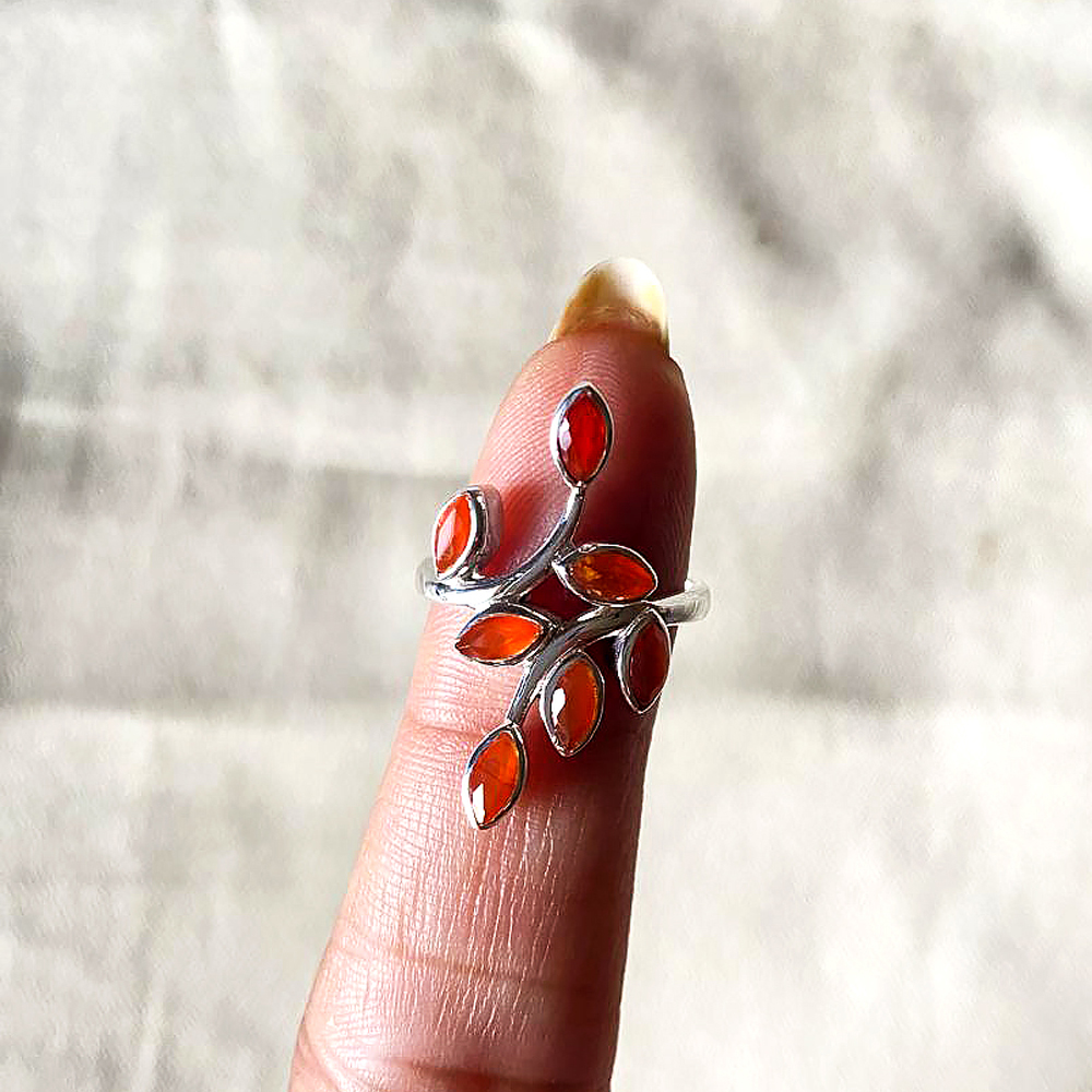 Carnelian Ring Silver Ring Woman Ring