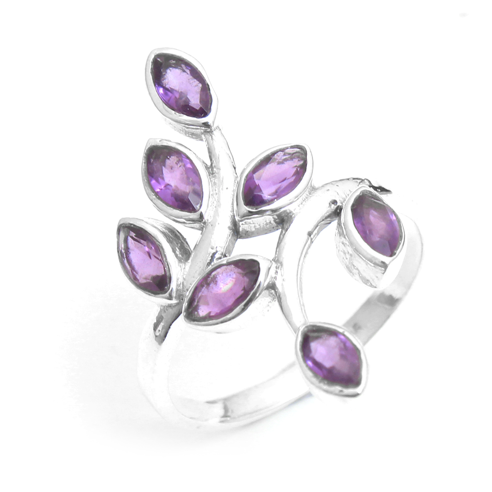 Amethyst Ring Silver Ring Woman Ring