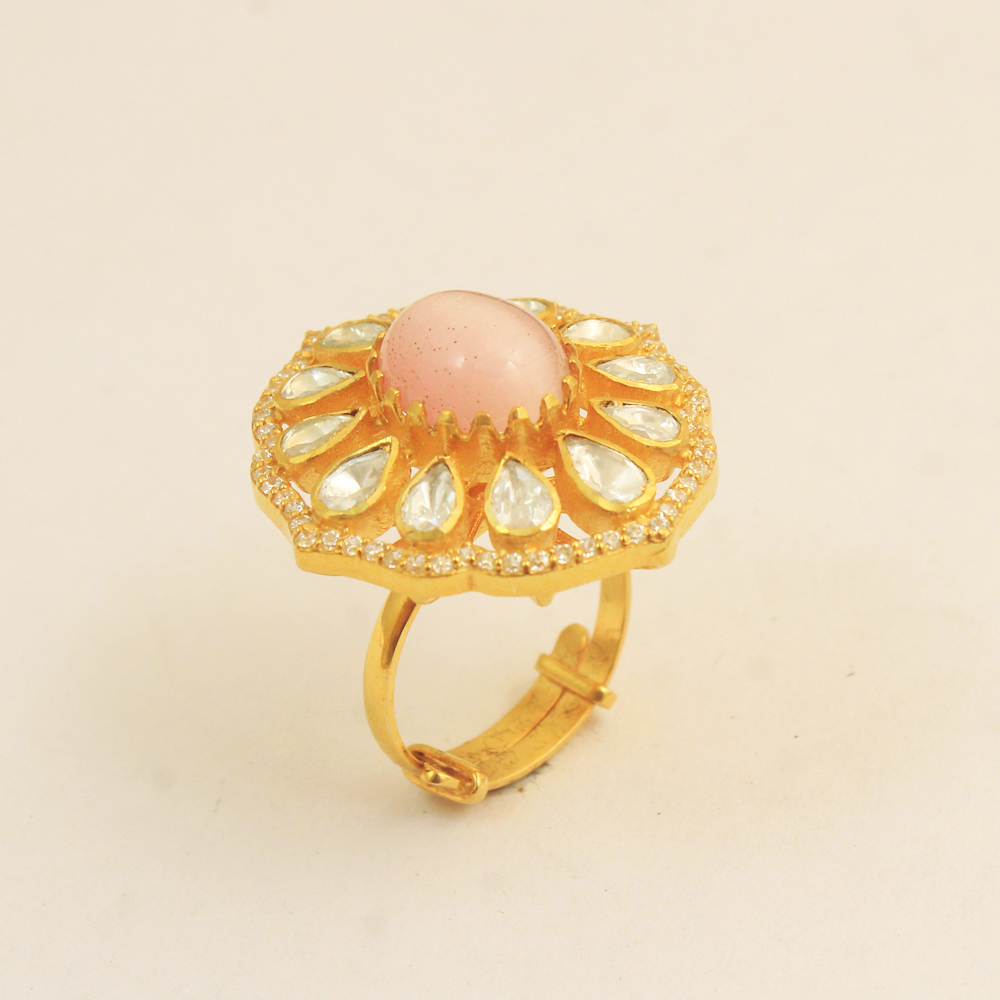 Ethnic Jewelry Gold Plated Jewelry Indian Kundan Jewelry Kundan Polki Ring Moissanite Ring Silver Jewelry Wedding Jewelry