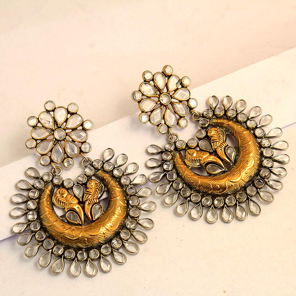 Crystal Earring Ethnic Jewelry Gold Plated Jewelry Handmade Jewelry Silver Jewelry Women Earring