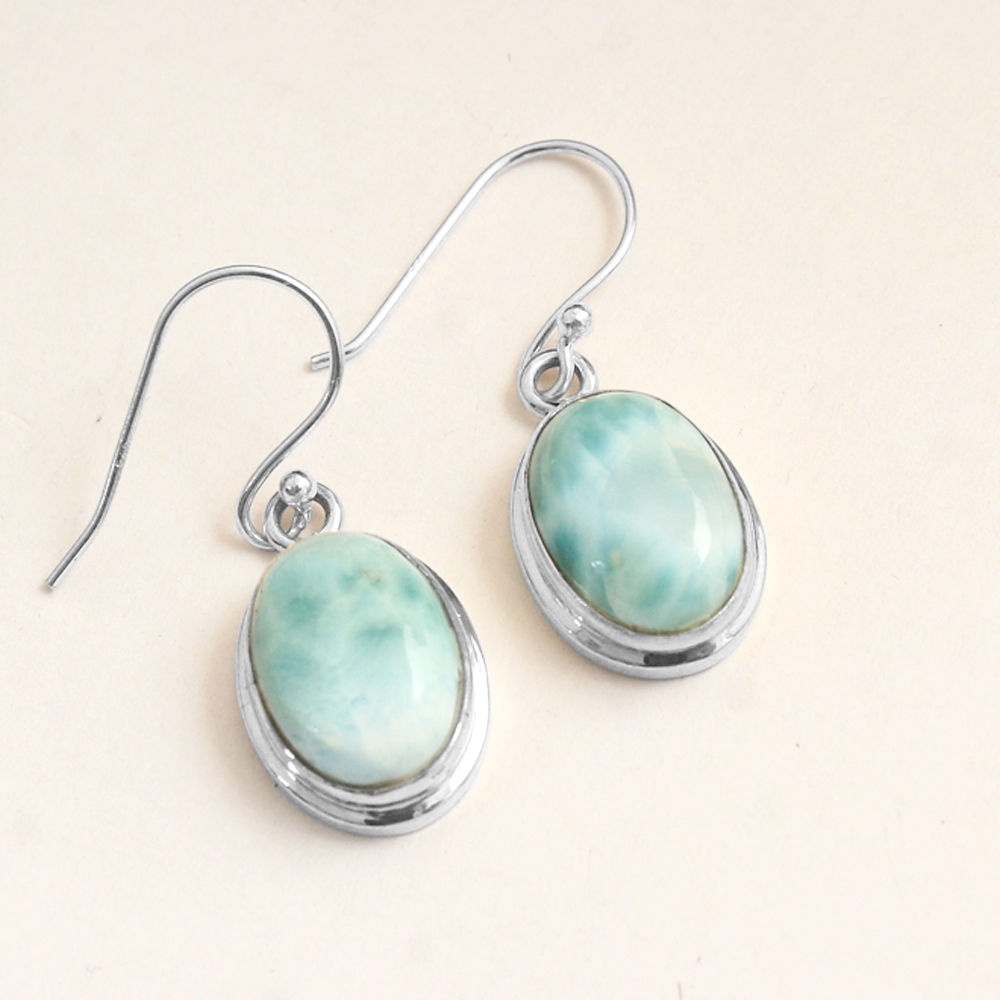 Gift For Mom Handmade Jewelry Larimar Earring Silver Jewelry Women Jewelry