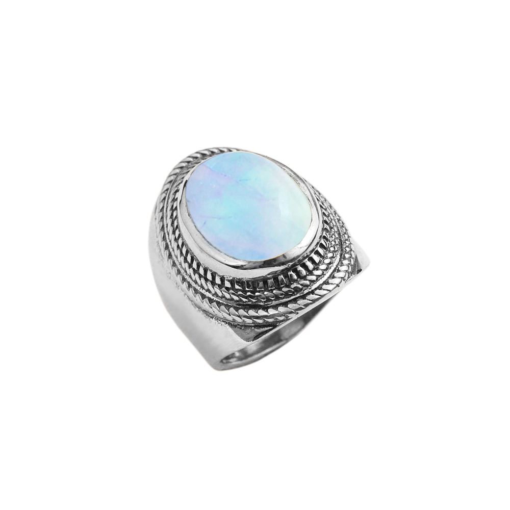 Fashion Jewelry Handmade Jewelry Moonstone Ring Silver Jewelry Women Jewelry