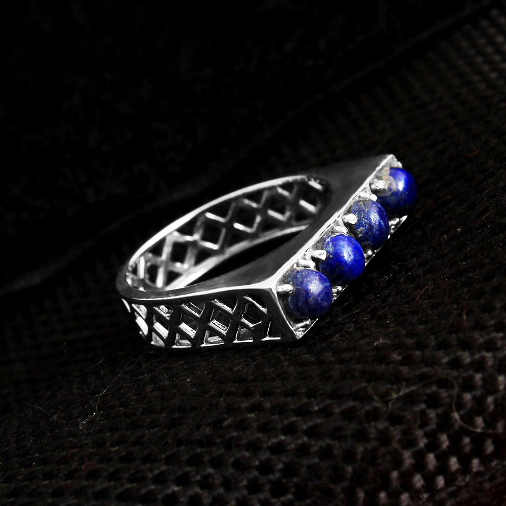 Fashion Jewelry Gift For Her Handmade Jewelry Lapis Lazuli 925 Sterling Silver Ring Silver Jewelry