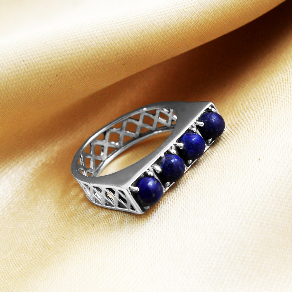 Fashion Jewelry Gift For Her Handmade Jewelry Lapis Lazuli 925 Sterling Silver Ring Silver Jewelry