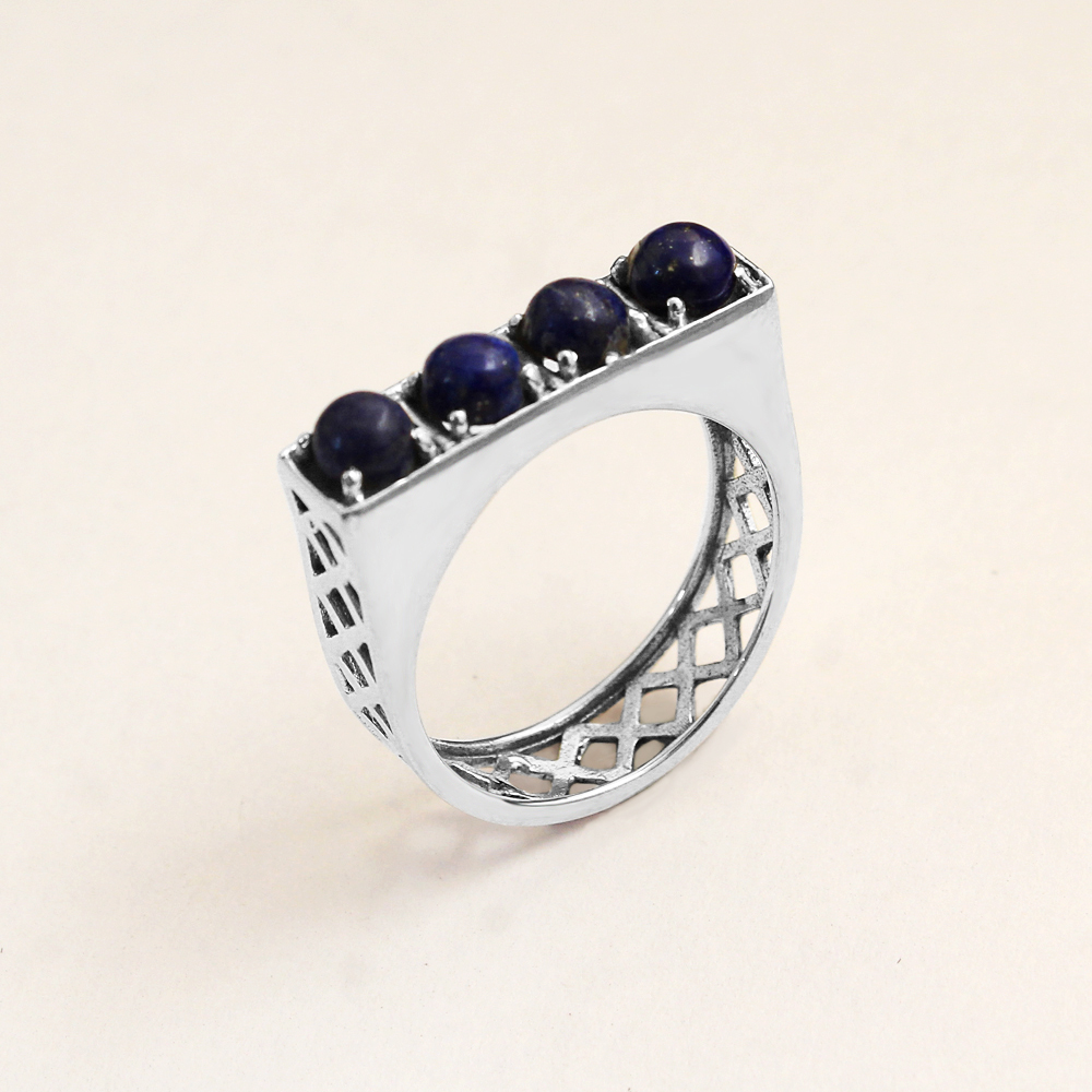 Fashion Jewelry Gift For Her Handmade Jewelry Lapis Lazuli 925 Sterling Silver Ring Silver Jewelry