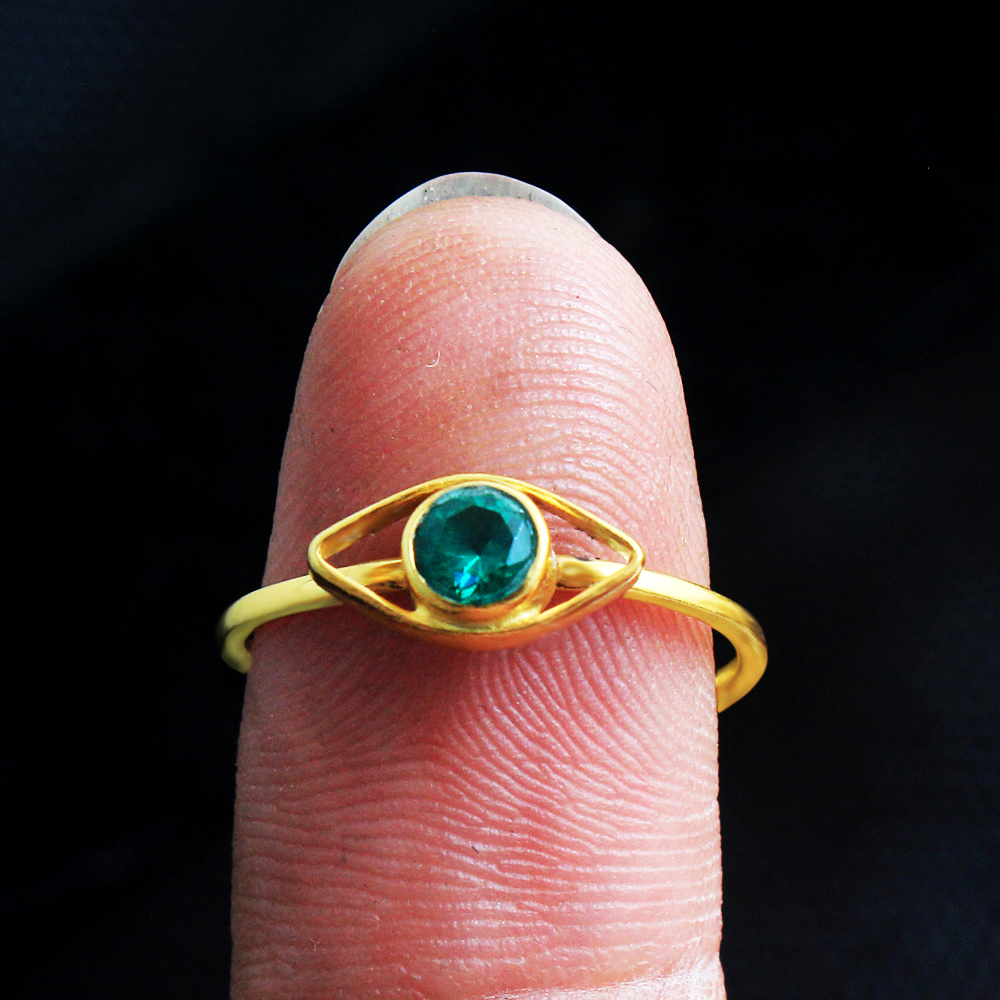 Evil Eye Ring Silver Ring Woman Jewelry Zircon Ring