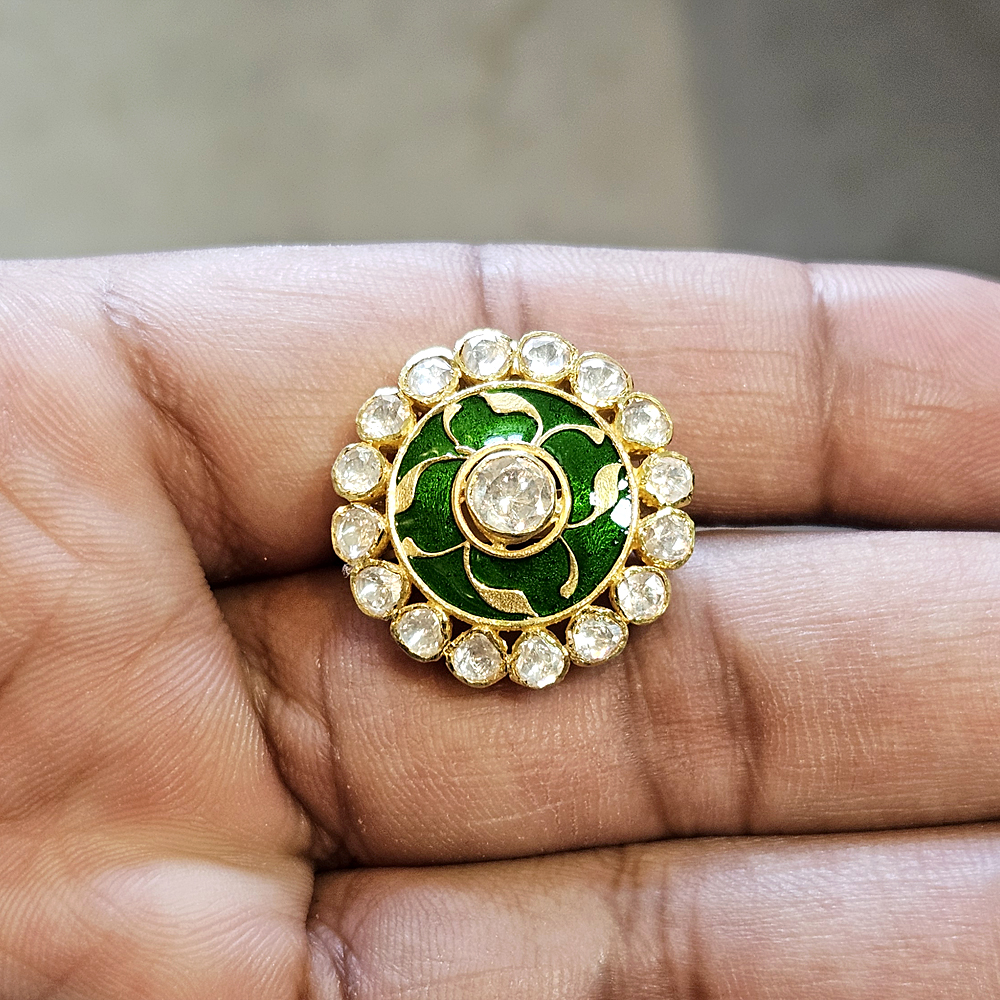 925 Sterling Jewelry Anniversary Gift Birthday Gift Gift For Her Gold Plated Jewelry Handmade Jewelry Indian Ethnic Jewelry Kundan Polki Jewelry Statement Ring