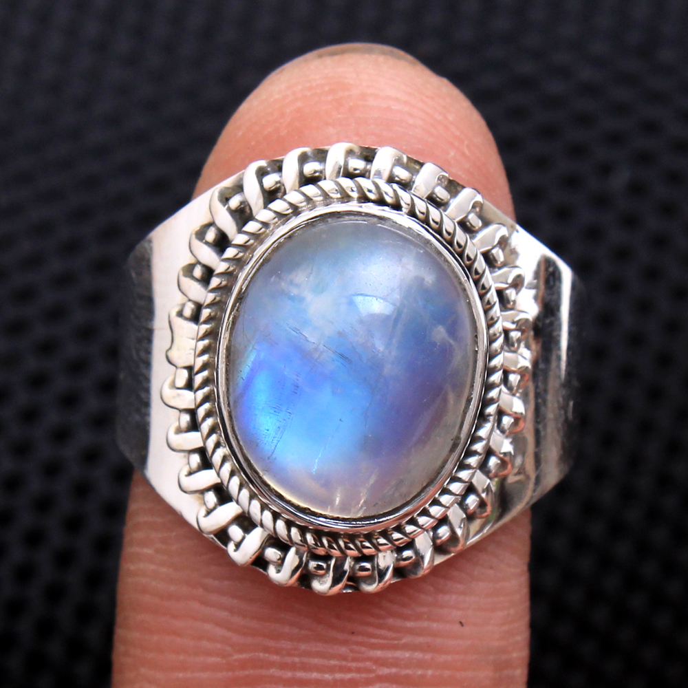 Handmade Earring Moonstone Ring Natural Birthstone Jewelry Natural Gemstone Jewelry Silver Jewelry