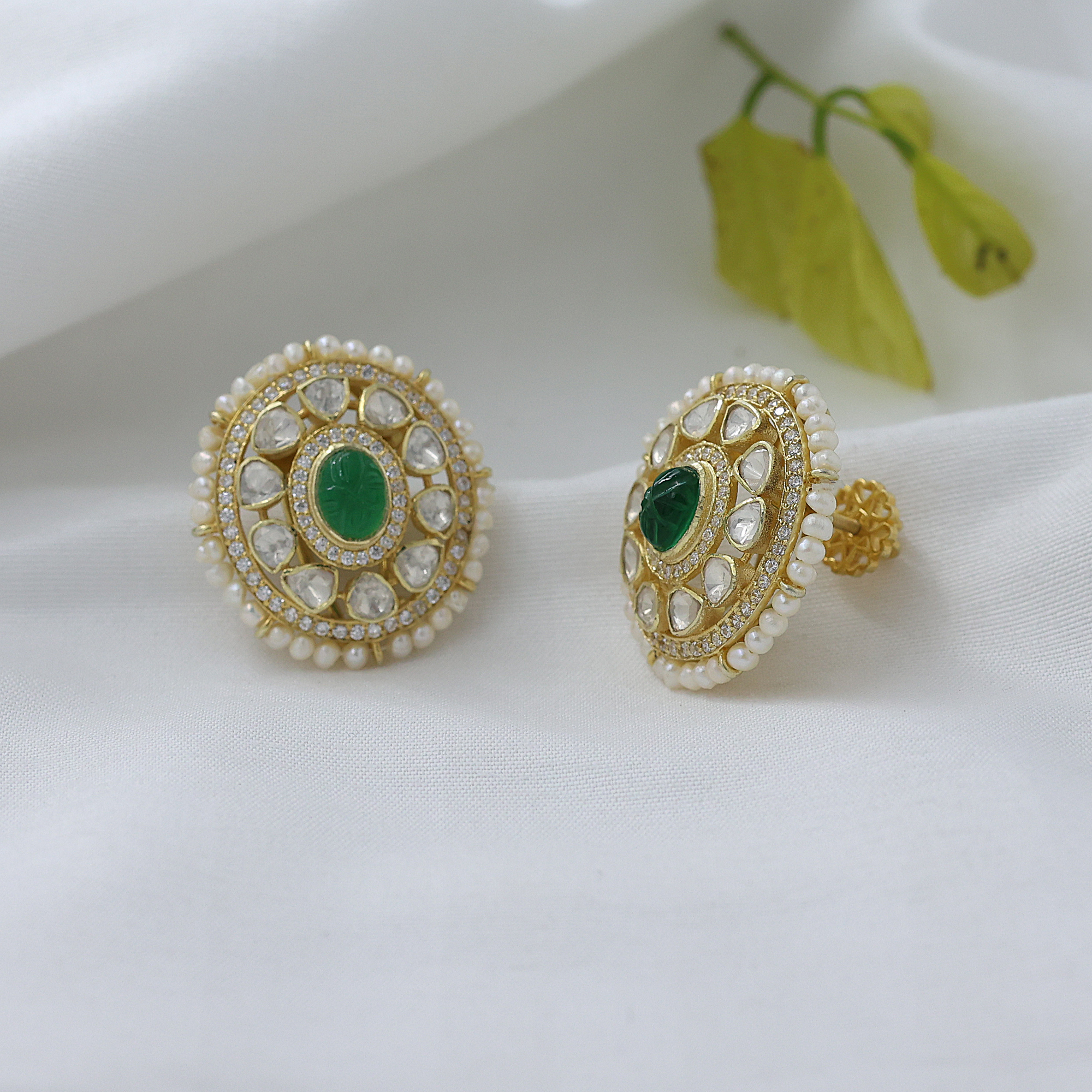 925 Sterling Silver Anniversary Gift Gift For Her Handmade Earring Indian Kundan Jewelry Kundan Polki Earring Stud Earring Wedding Jewelry Woman Jewelry Women Earring