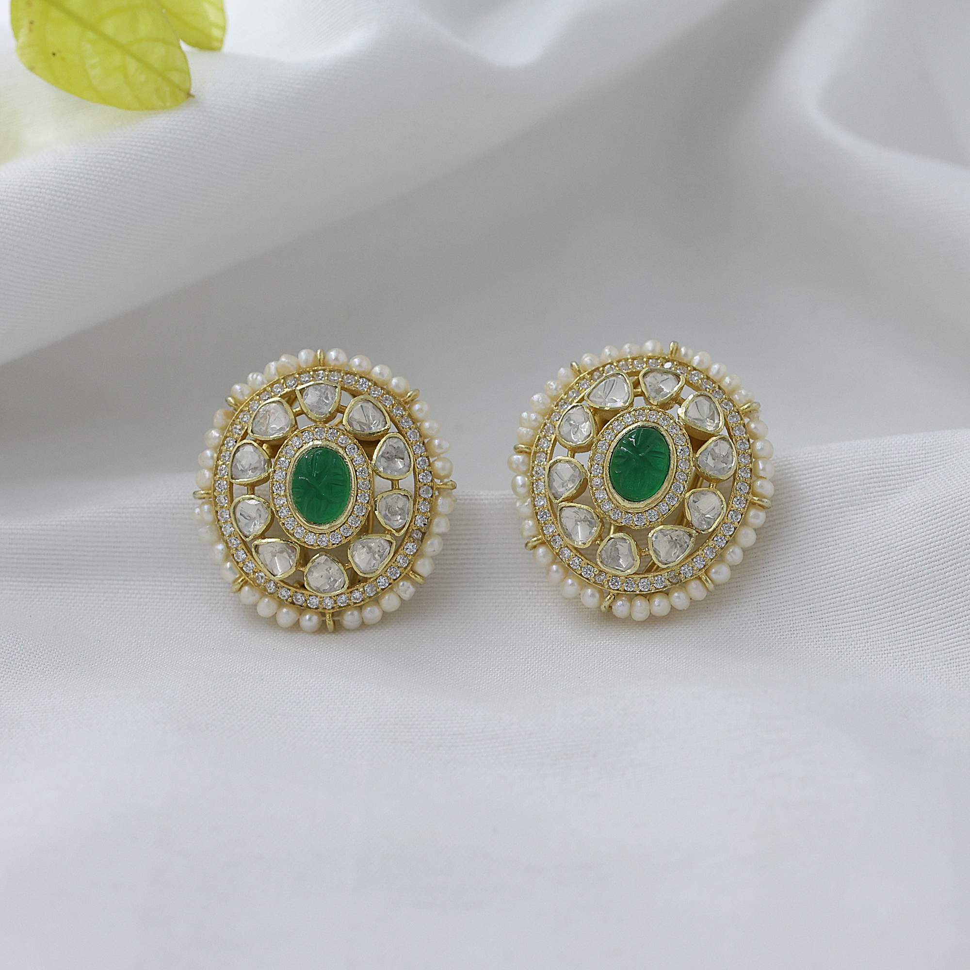 925 Sterling Silver Anniversary Gift Gift For Her Handmade Earring Indian Kundan Jewelry Kundan Polki Earring Stud Earring Wedding Jewelry Woman Jewelry Women Earring