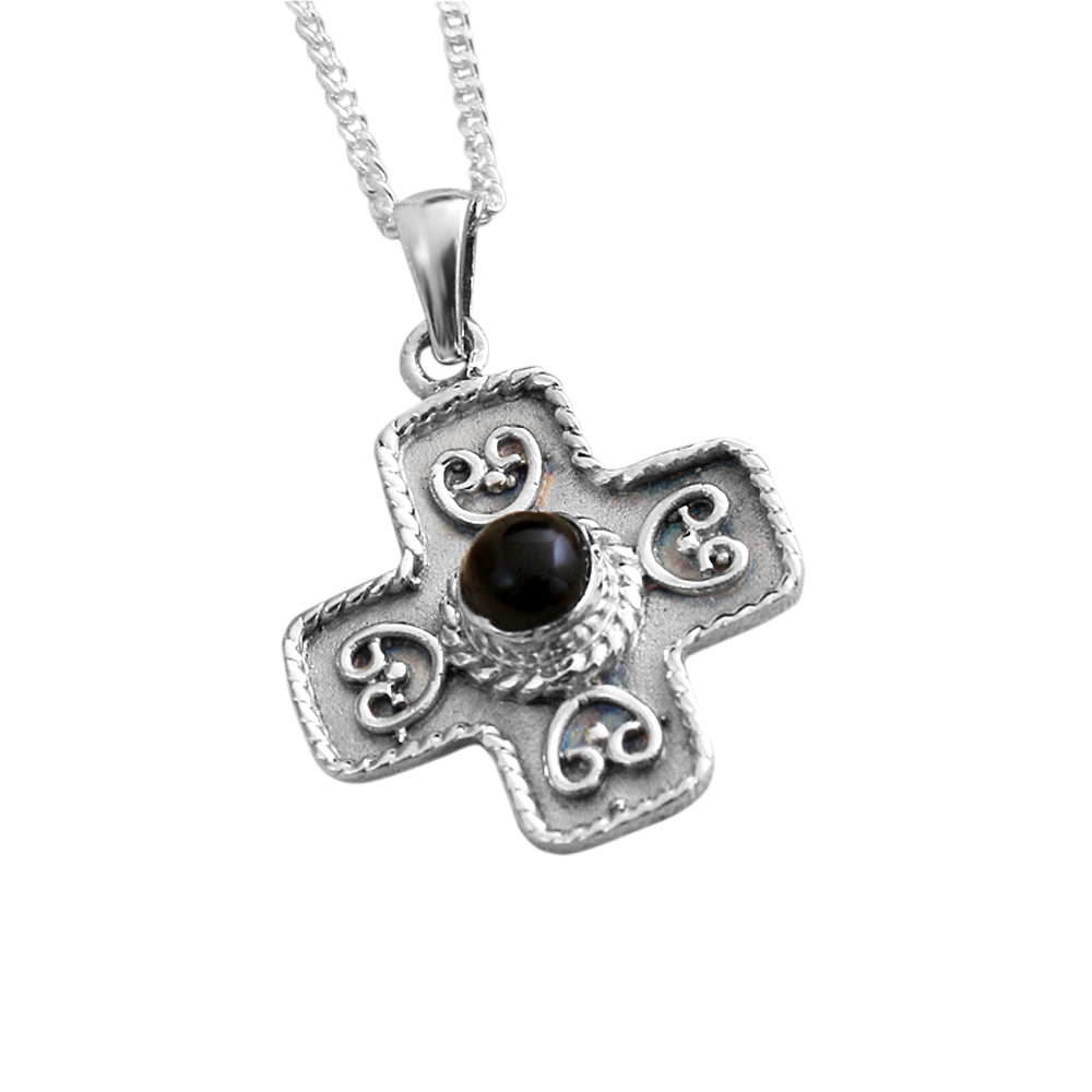 Black Onyx Pendant Fashion Jewelry Gift For Her Handmade Jewelry Silver Necklace Women Jewelry