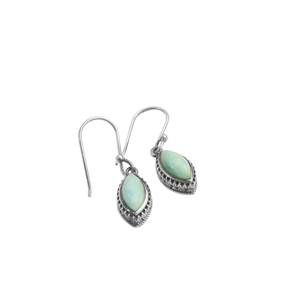 Fashion Jewelry Gift For Her Handmade Jewelry Larimar Earring Silver Earring Women Earring