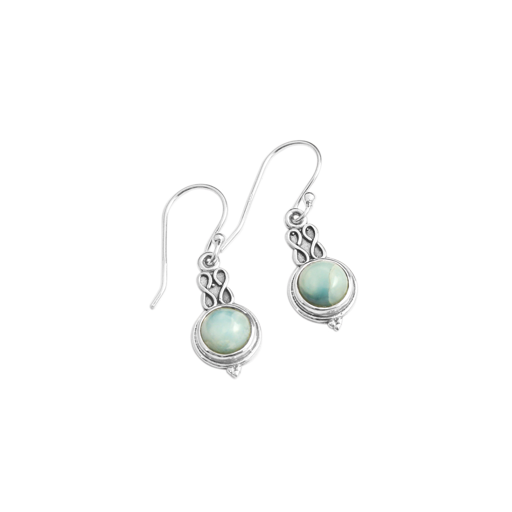 Fashion Jewelry Gemstone Jewelry Gift For Her Handmade Jewelry Larimar Earring Silver Jewelry Women Earring