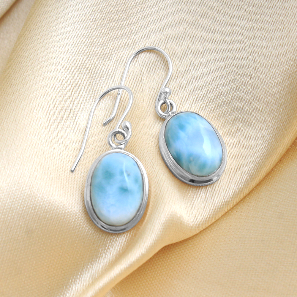 Gift For Mom Handmade Jewelry Larimar Earring Silver Jewelry Women Jewelry