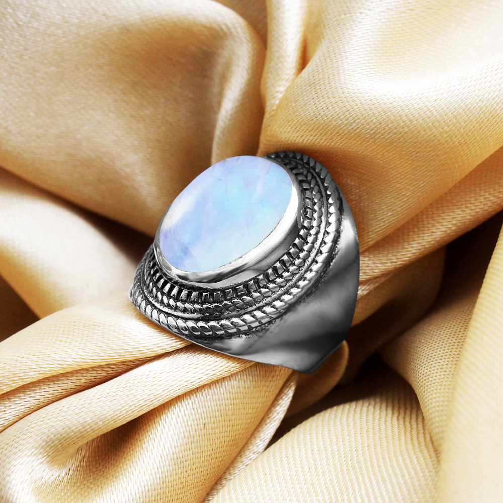 Fashion Jewelry Handmade Jewelry Moonstone Ring Silver Jewelry Women Jewelry