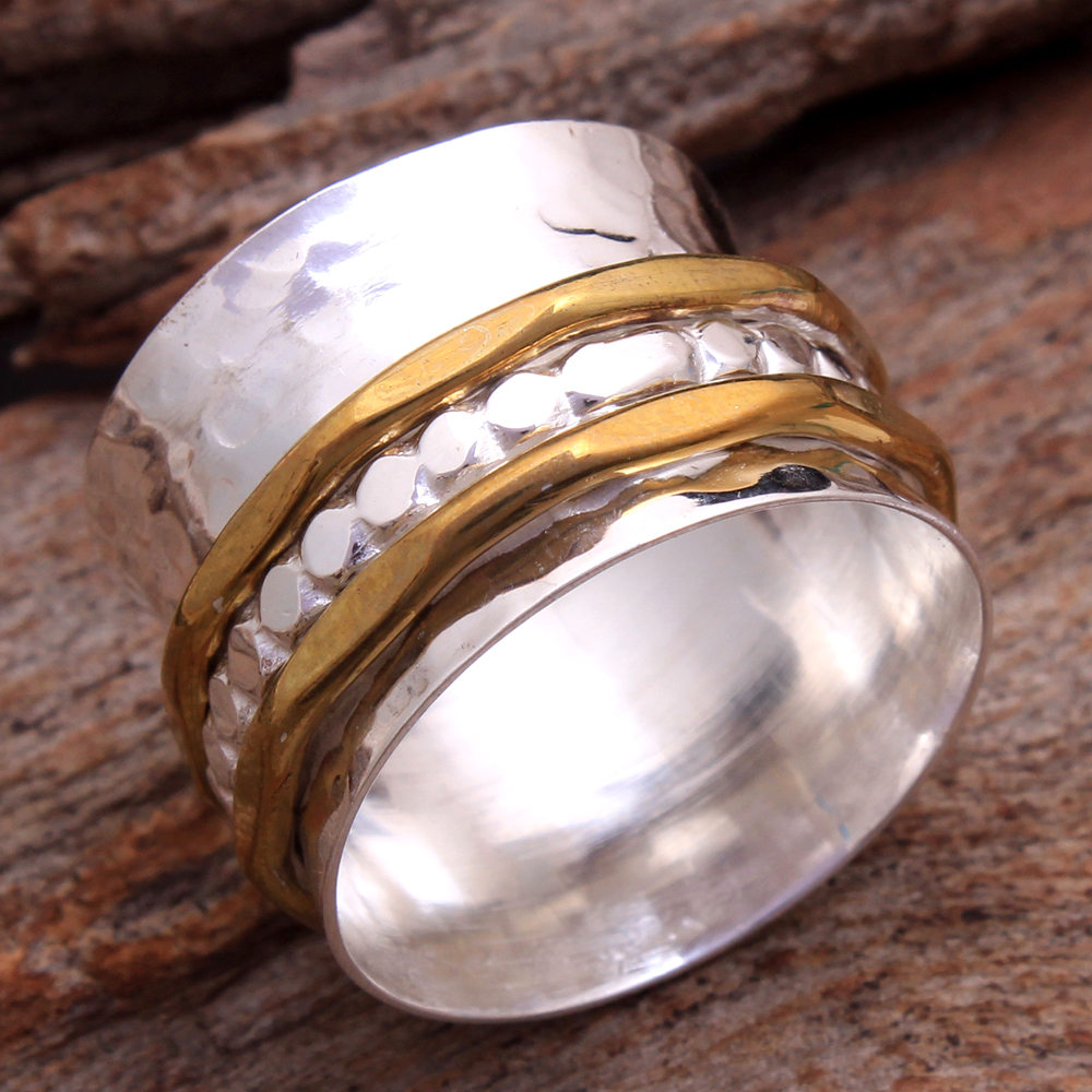 925 Silver Jewelry Handmade Ring Meditation Spinner Ring Silver Band Ring Silver Jewelry Silver Spinner Ring