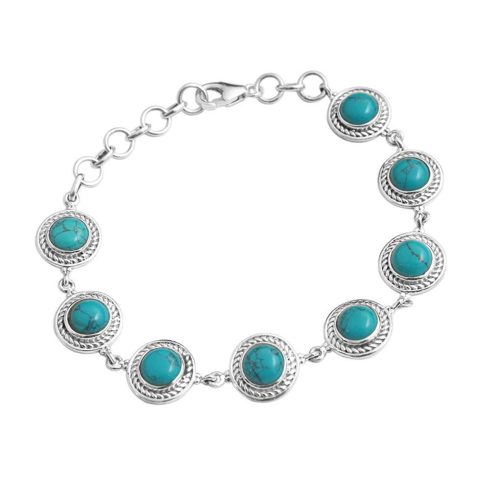 Fashion Jewelry Gift For Her Handmade Jewelry Silver Bracelet Statement Jewelry Turquoise Bracelet